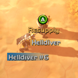 Helldiver can resupply from the Ressuply Pack by pressing the action key