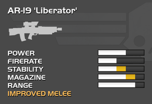 Fully upgraded AR-19 Liberator