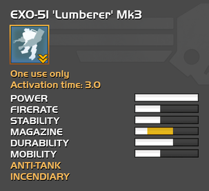 Fully upgraded EXO-51 Lumberer