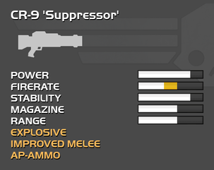 Fully upgraded CR-9 Suppressor