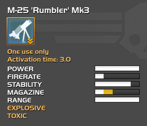 Fully upgraded M-25 Rumbler