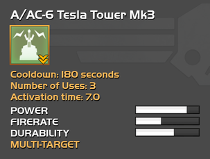 Fully upgraded A/AC-6 Tesla Tower
