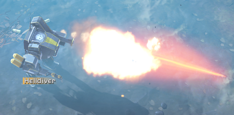 EXO-51 firing its cannon